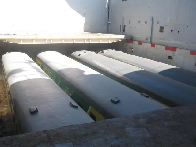 Coaches stowed ships hold