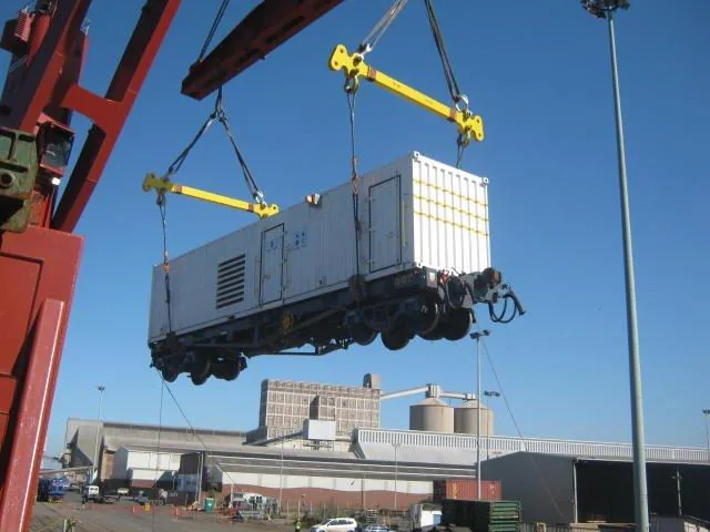 Generator wagon suspended crane